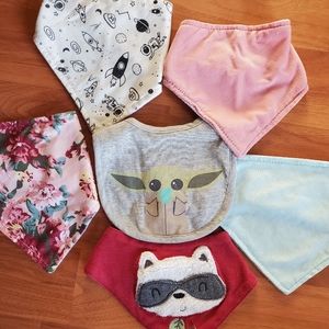 Baby Girl Drool Bibs - Bundle